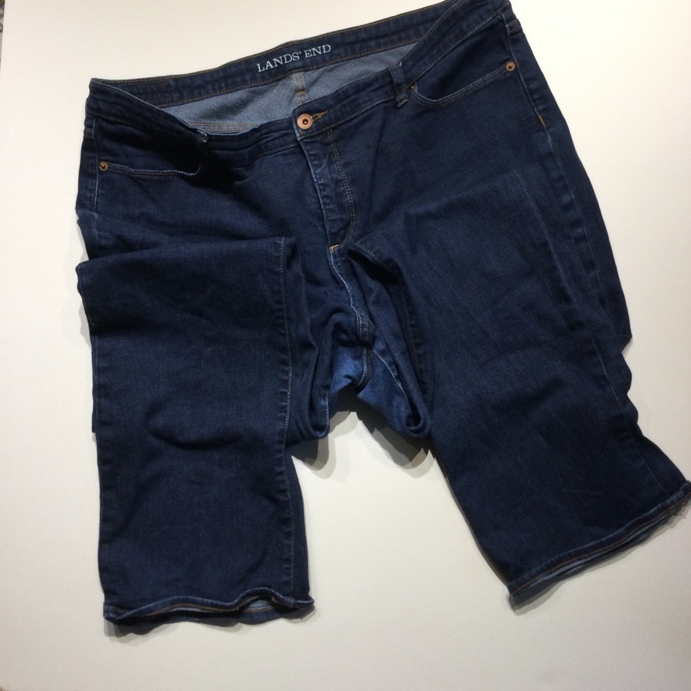 Lands End size 18 mid-rise bootcut jeans 32 inseam - Picture 4 of 6